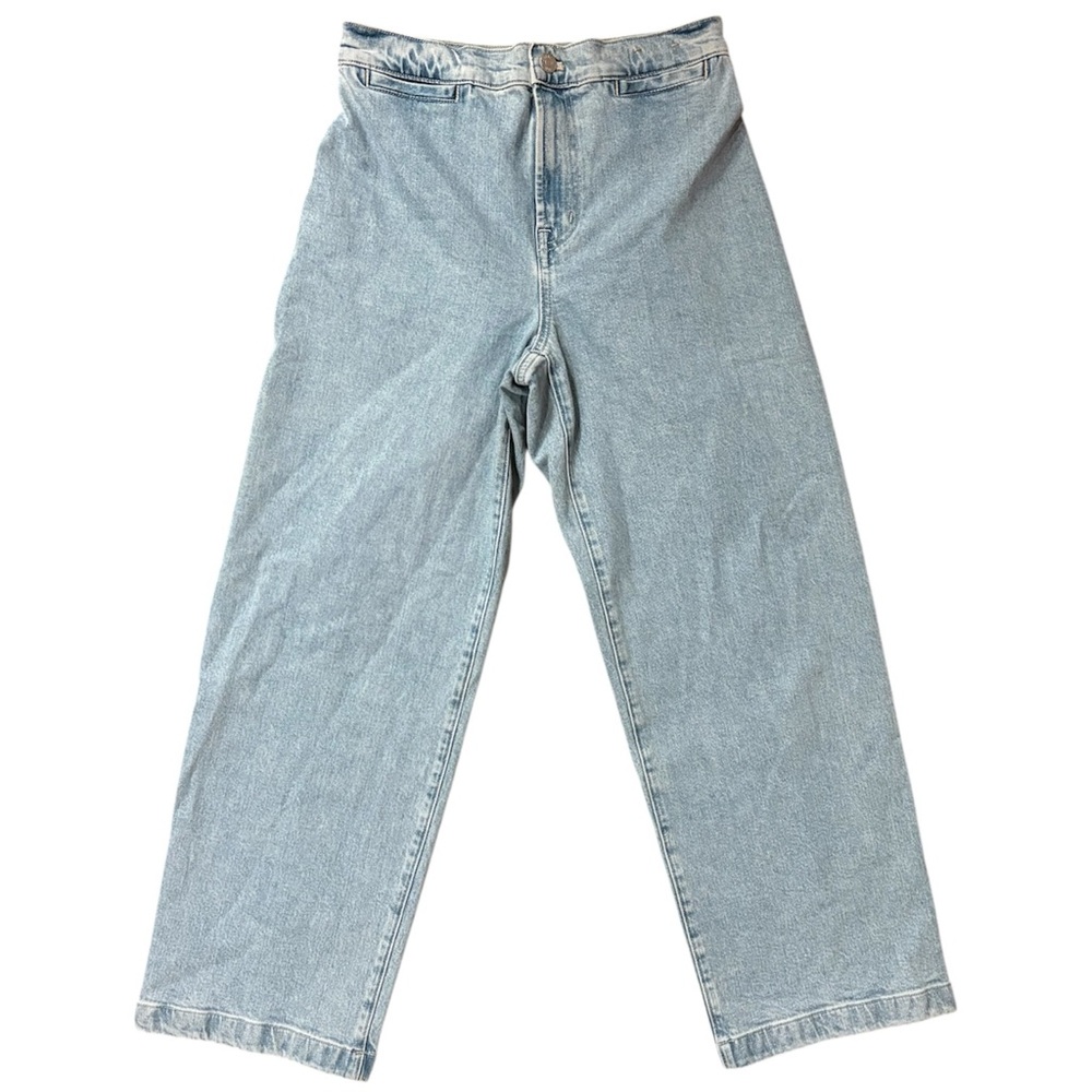 NWT Madewell Emmett Wide Leg Jeans Light Wash Stretch Denim Size 26